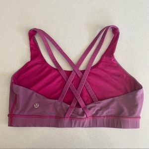 Lululemon Energy Bra Magenta Stripe